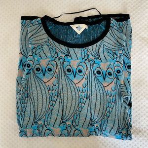 Vintage sweater dress. Blue owls. In great condition